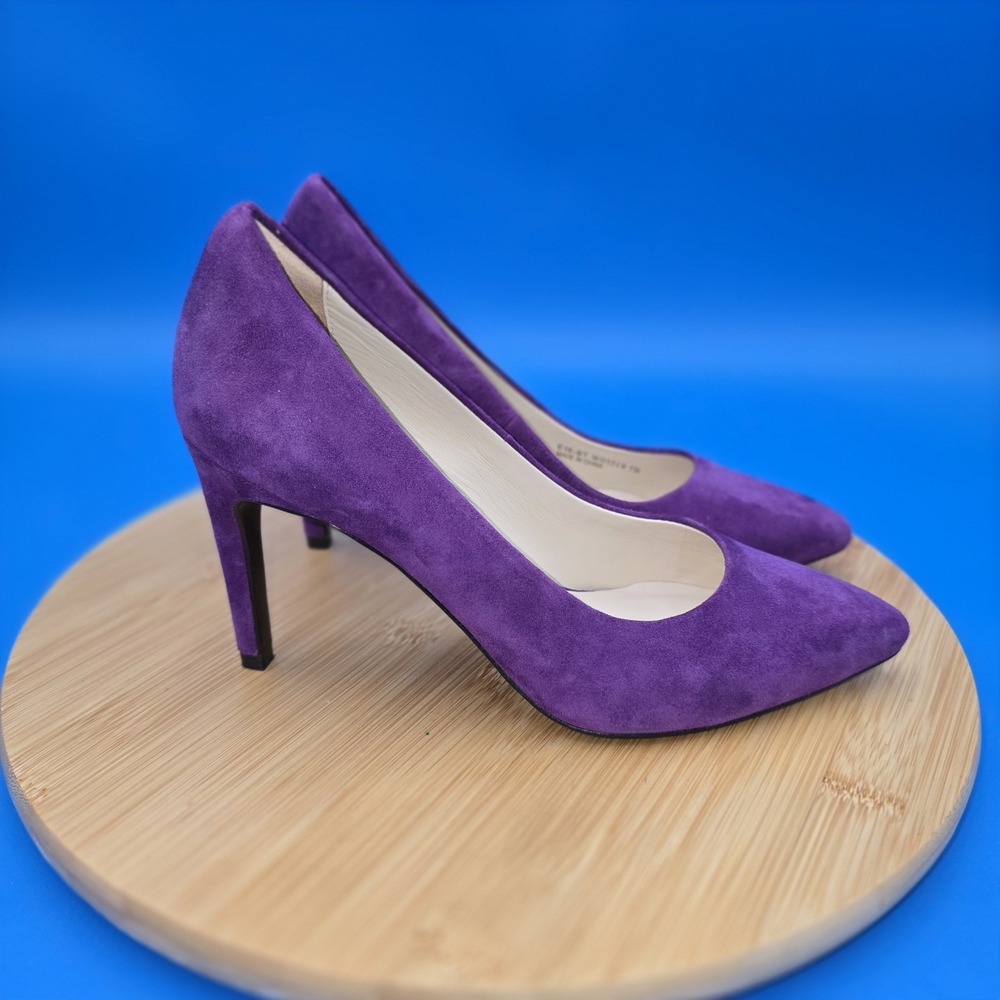 Cole Haan GRAND.ØS Purple Suede Pumps 4" Heels Size 7B EUC